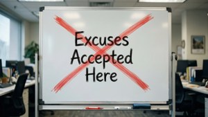 Excuses Whiteboard Sign
