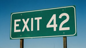 Exit 42 Sign
