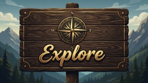 Explore Compass Sign
