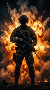 Explosion Silhouette