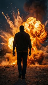 Explosion Silhouette