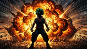 Explosion Silhouette Bakugo
