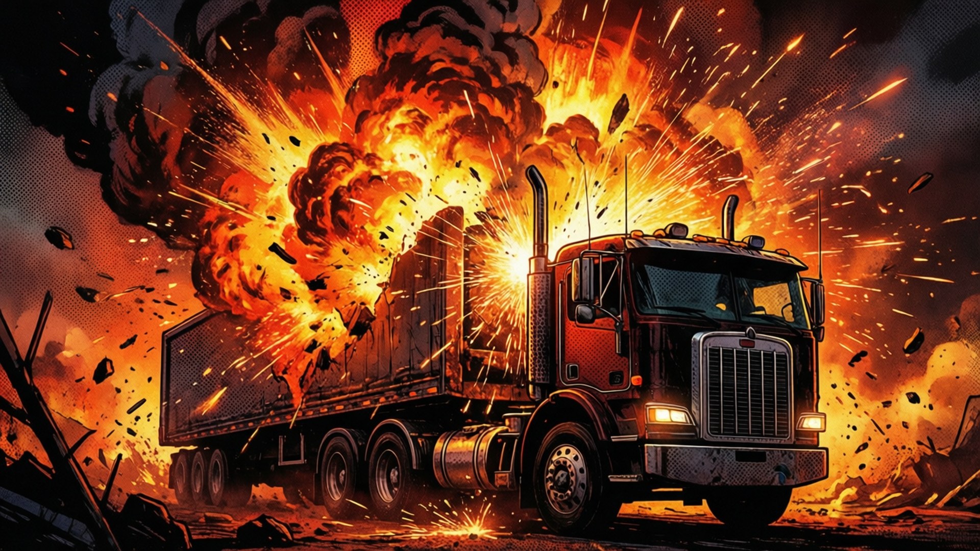 Explosive Silhouette by Wallpapers.art Studio