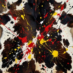 Expressionist Splatter Cowhide