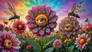 Eye Flowers Mandala