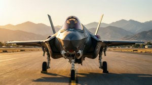 F35 Runway Sunset
