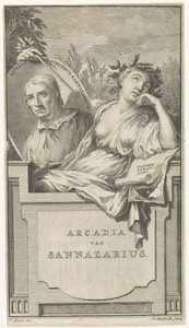 Faam met een portret van Jacopo Sannazaro