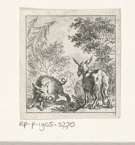 Fabel van de ezel en het wild zwijn