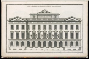 Façade d'un Bâtiment de l'ordonnance Composite avec soubassement