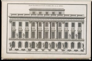 Façade d'un Bâtiment de l'ordonnance Corinthien élevé sur un Stilobate