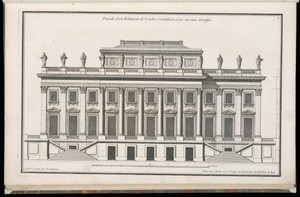 Façade d'un Bâtiment de l'Ordre Corinthien elevé sur une terrasse