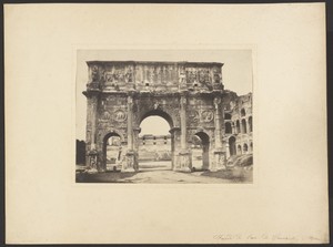 Facade de l'arc de Constantin a Rome