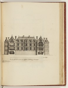 Face du costé de la cour du Chasteau de Pontz en Champagne