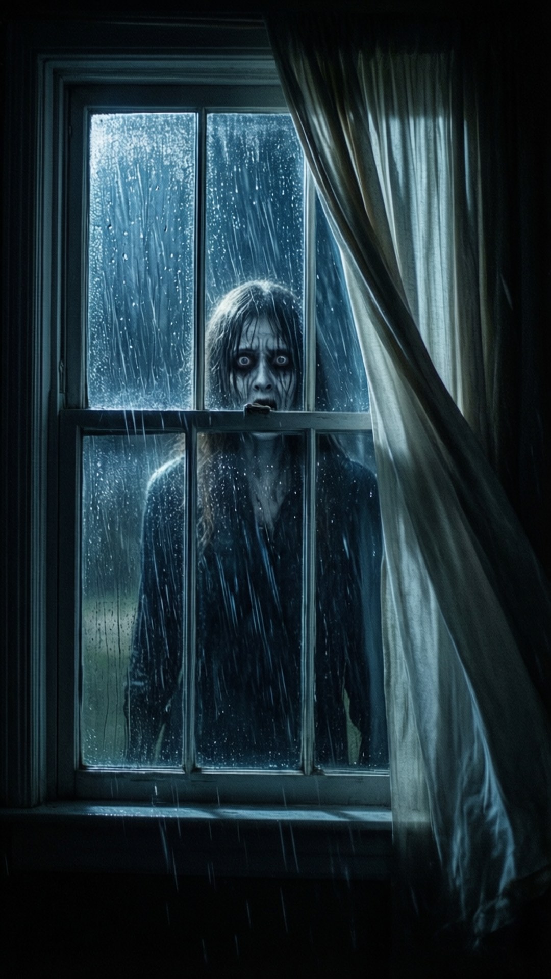 Face in the Window by Wallpapers.art Studio