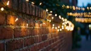 Fairy Lights on Brick