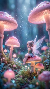 Fairy on Mushroom