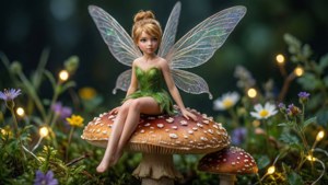 Fairy on Mushroom
