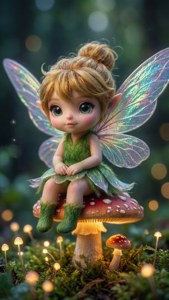 Fairy on Mushroom