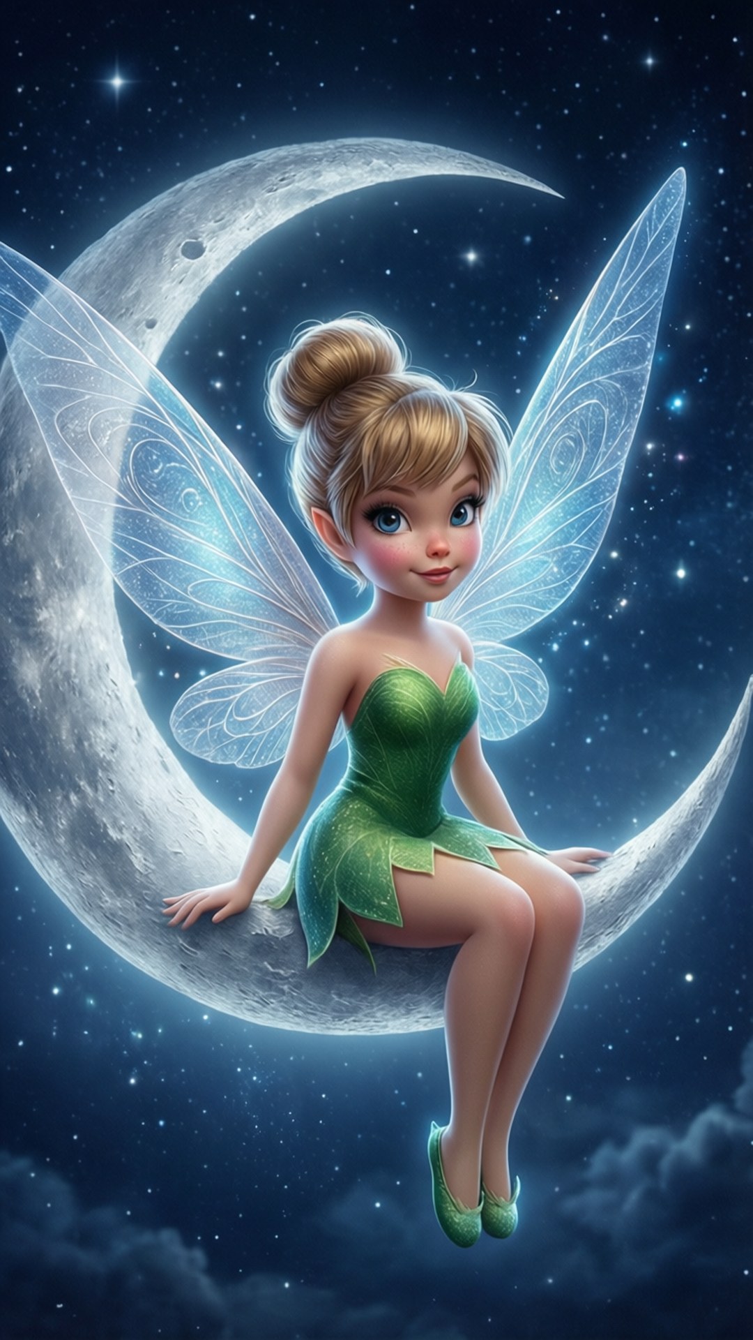 Fairy on the Moon by Wallpapers.art Studio
