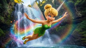 Fairy Over Waterfall