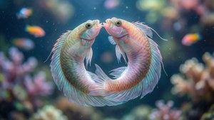 Fairy Wrasse Mating Dance