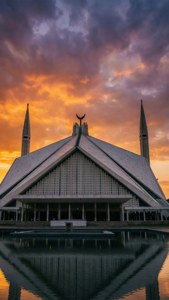 Faisal Mosque Sunset