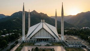 Faisal Mosque Sunset