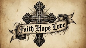 Faith Hope Love Cross