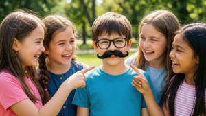 Fake Mustache Laugh