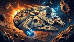 Falcon Through Asteroids