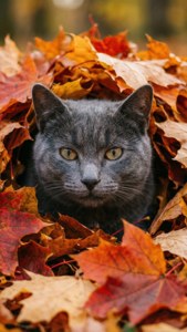 Fall Cat Peek