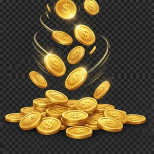 Falling Gold Coins