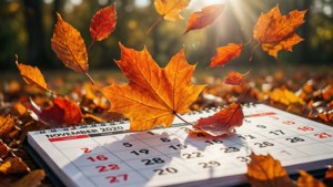 Falling Leaves Calendar