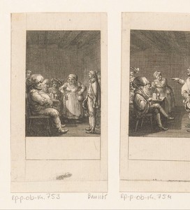 Falstaff verkleed als vorst voor Henry