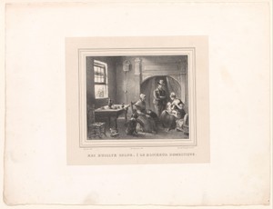 Familie gezeten in een huiskamer