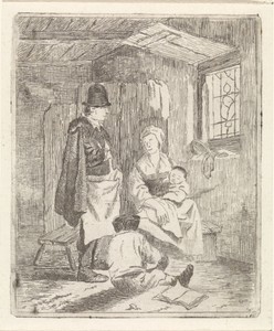 Familie in interieur