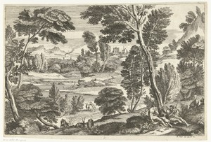 Familie in landschap