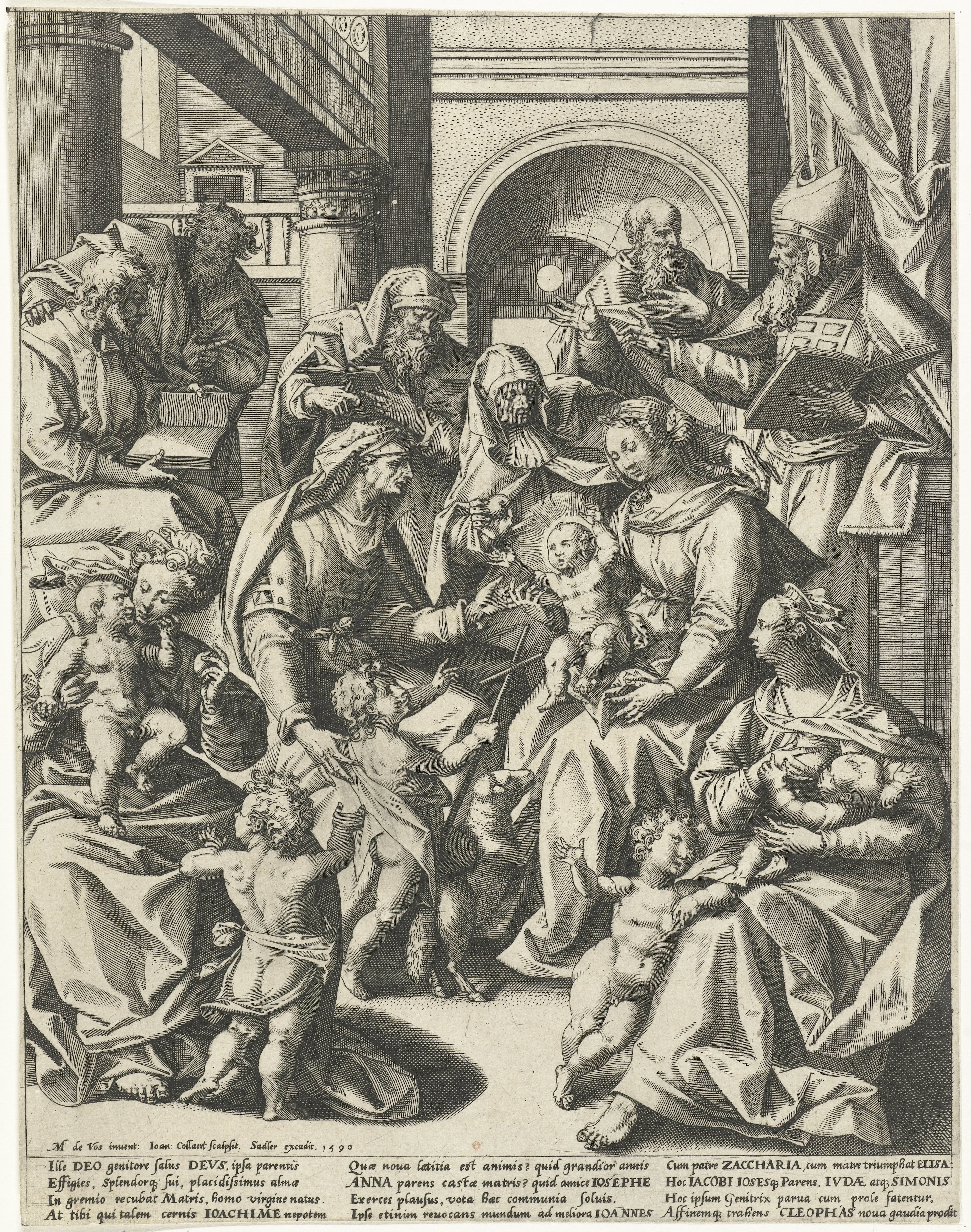 Familie van Maria by Jan Collaert (II)