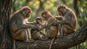 Family Branch Macaque