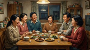 Family Dinner Laughter