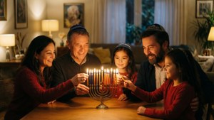 Family Lighting Menorah