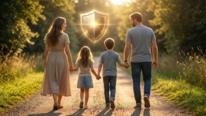 Family Under Shield