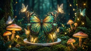 Fantasy Forest Butterfly Cake