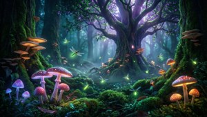 Fantasy Glowing Forest