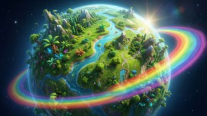 Fantasy Green Planet