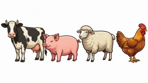 Farm Animal Row