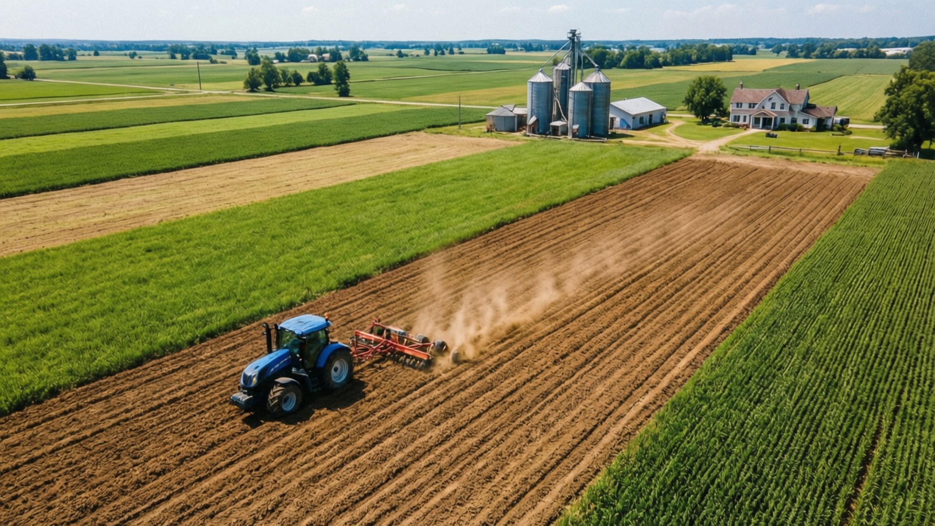 Farm from Above by Wallpapers.art Studio