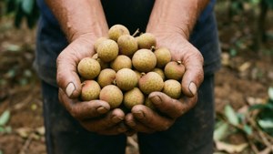 Farmer Harvest Longan