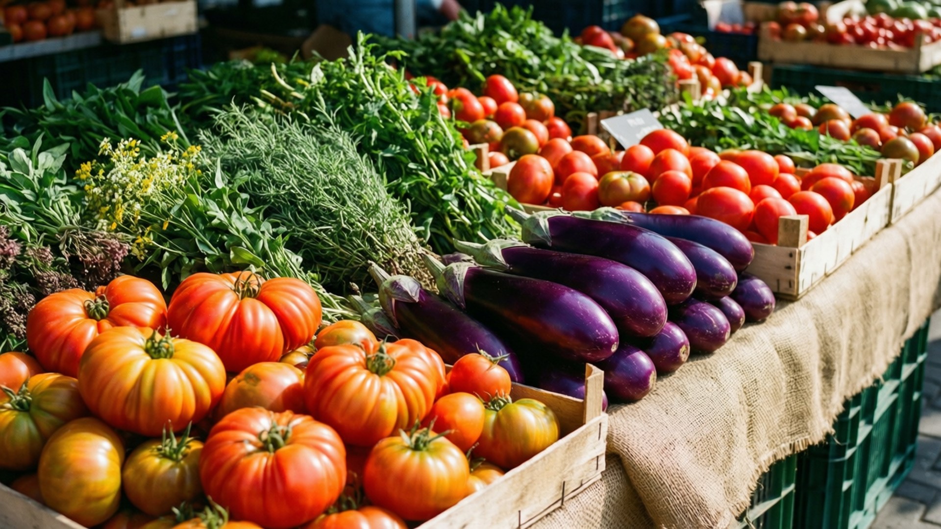 Farmers Market Bounty by Wallpapers.art Studio