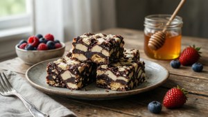 Farmhouse Nanaimo Bar with Berries